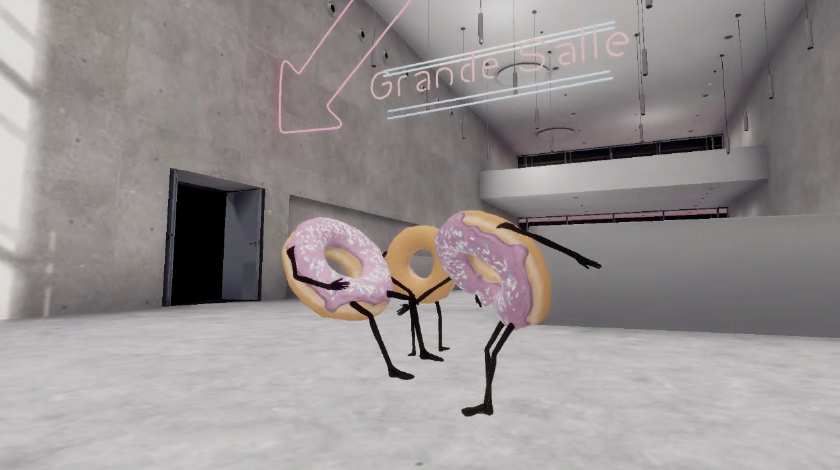 La Comédie virtuelle, donuts dancing